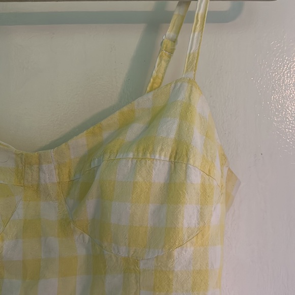 Yellow & White Gingham Top - Picture 3 of 4